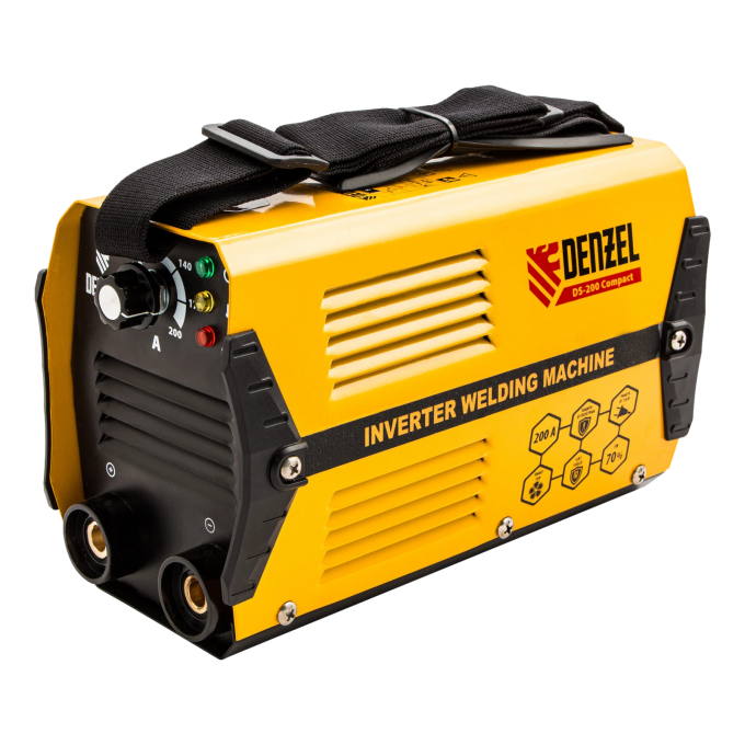 Аппарат инверторный дуговой сварки DENZEL DS-200 Compact, 200 А, ПВ 70%, 1.6-5 мм 10002426