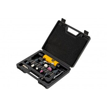 Пневмошлифмашина прямая DENZEL PGS25000, 25000 об/мин, 10 шлифовальных. камней, цанга - 3, 6 мм, 113 л/мин